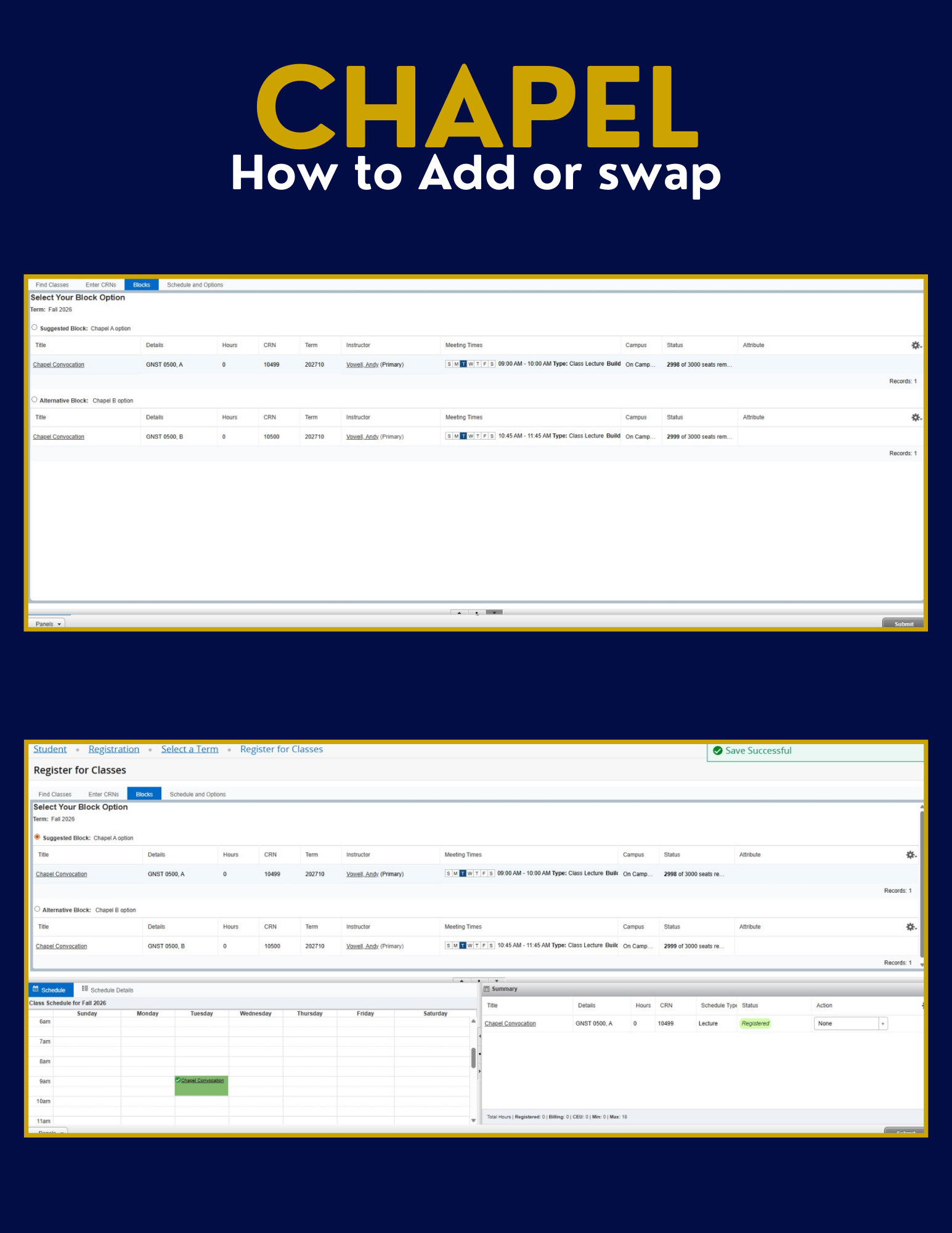 How to Add/Swap Chapel Pg. 3