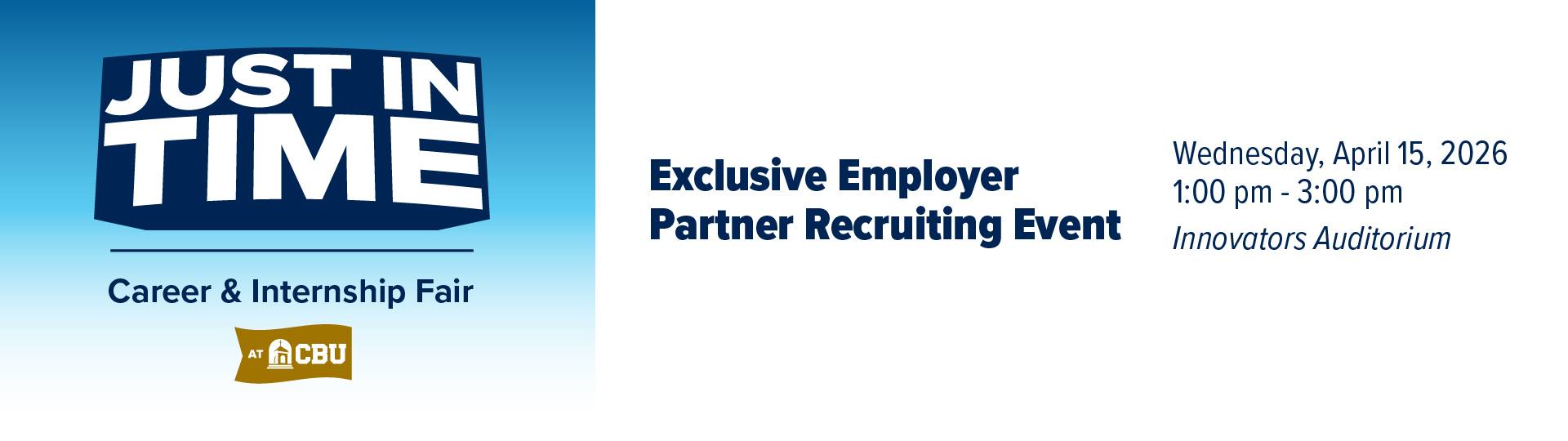  Just in Time Career and Internship Fair