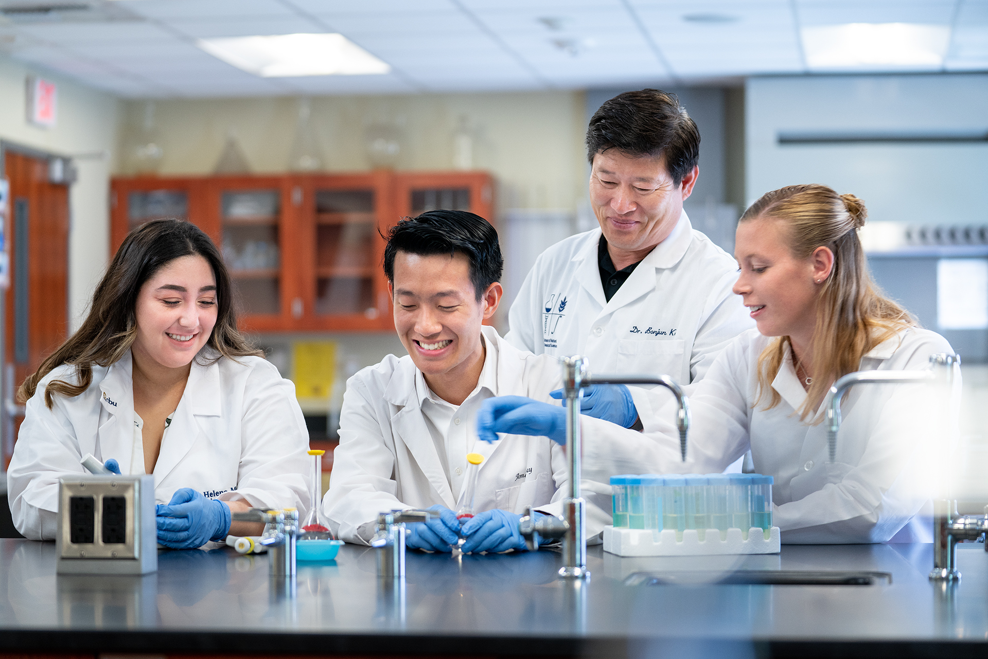 Chemistry Students and Professor