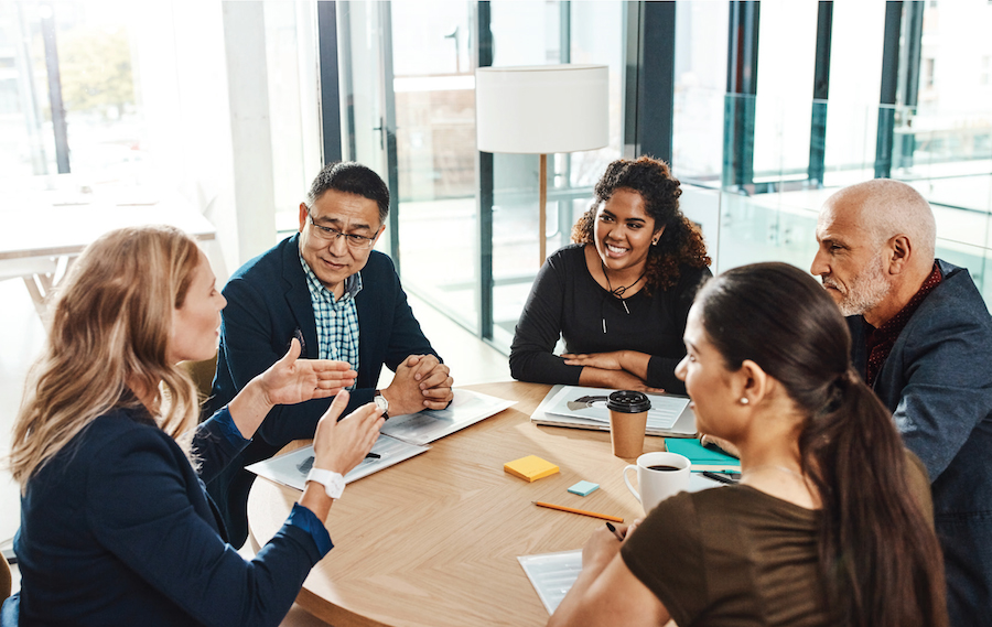 Meeting around a table