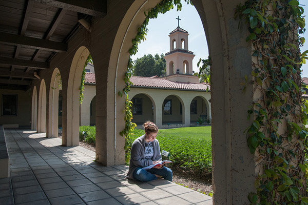 girl reading bible