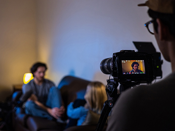 Students filming