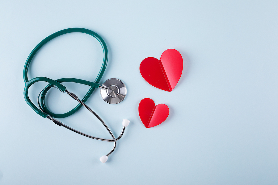 Heart and stethoscope