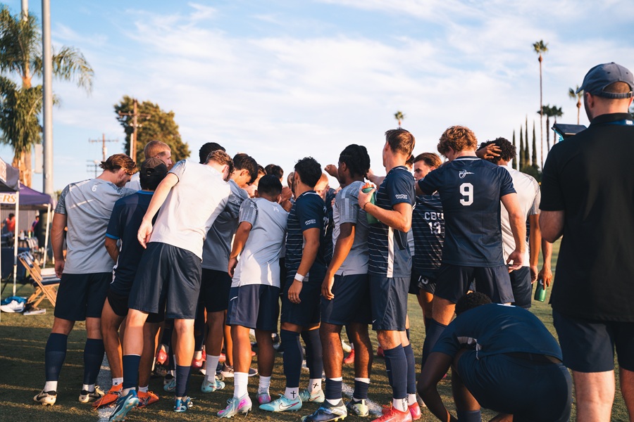 Soccer Team in a huddle