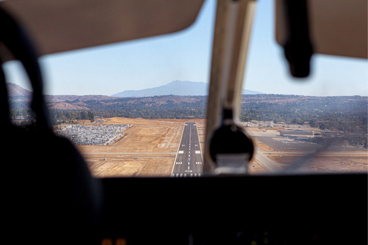 view out of a plane window