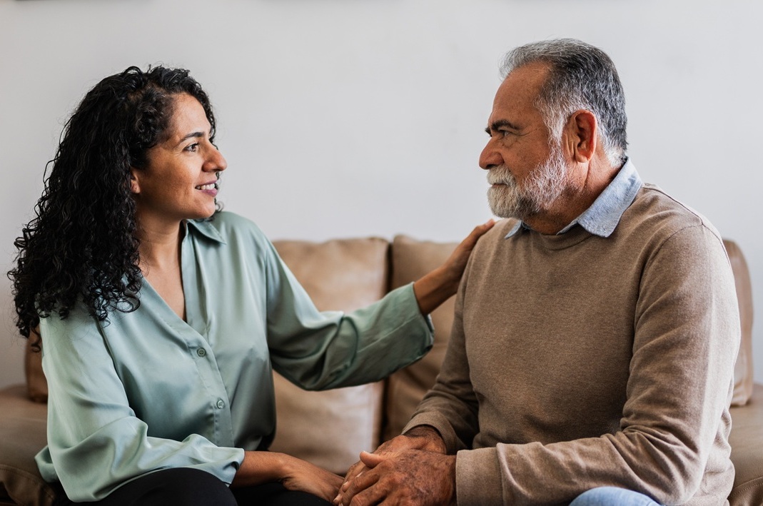 Therapist with client