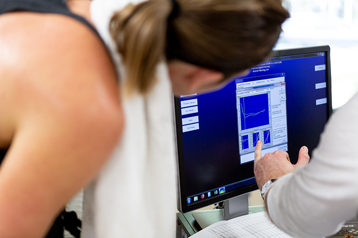 student looking at computer