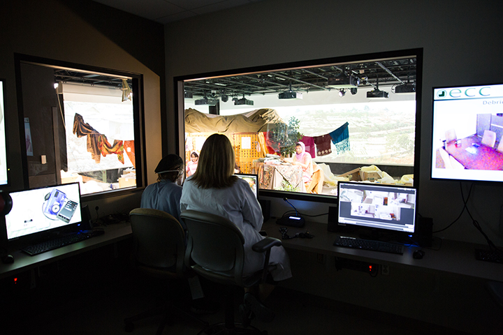 CBU Student practicing simulation