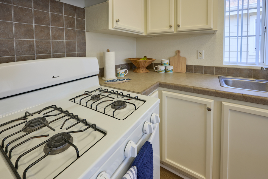 stove in the kitchen