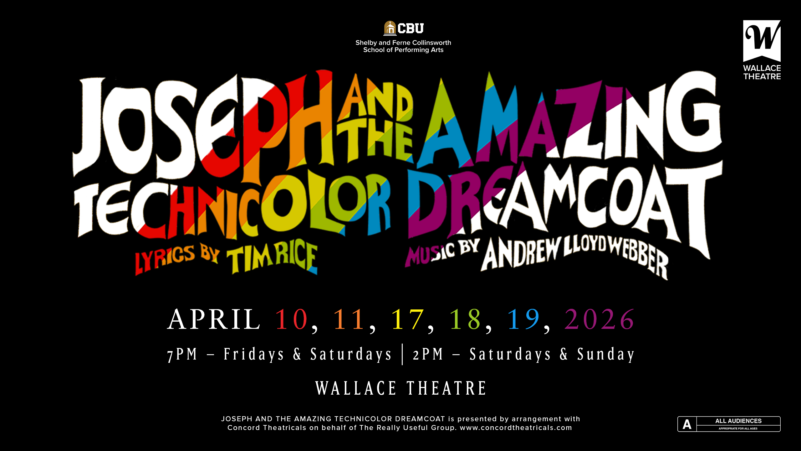 Joseph and the Amazing Technicolor Dreamcoat promo graphic