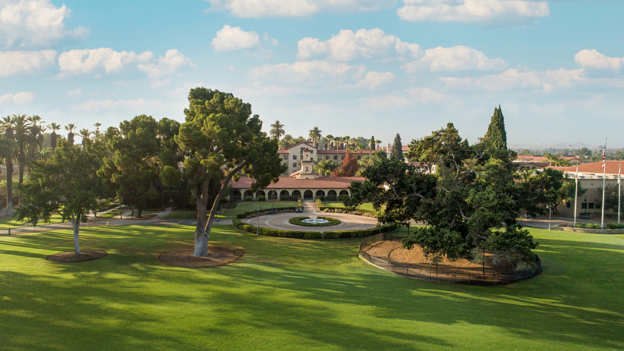 Birdseye of Front Lawn and James North
